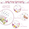 Tulip Party Tablecloths Rectangle Flower Tablecloths Watercolor Tulip Table Cloth