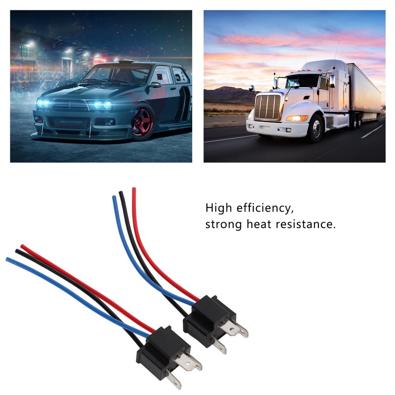 H4 Connector Headlight Holder, 2 Pieces H4 Plug Socket Connection