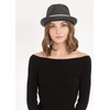 Peter Grimm Depp Natural Straw Fedora - Black (L/XL)