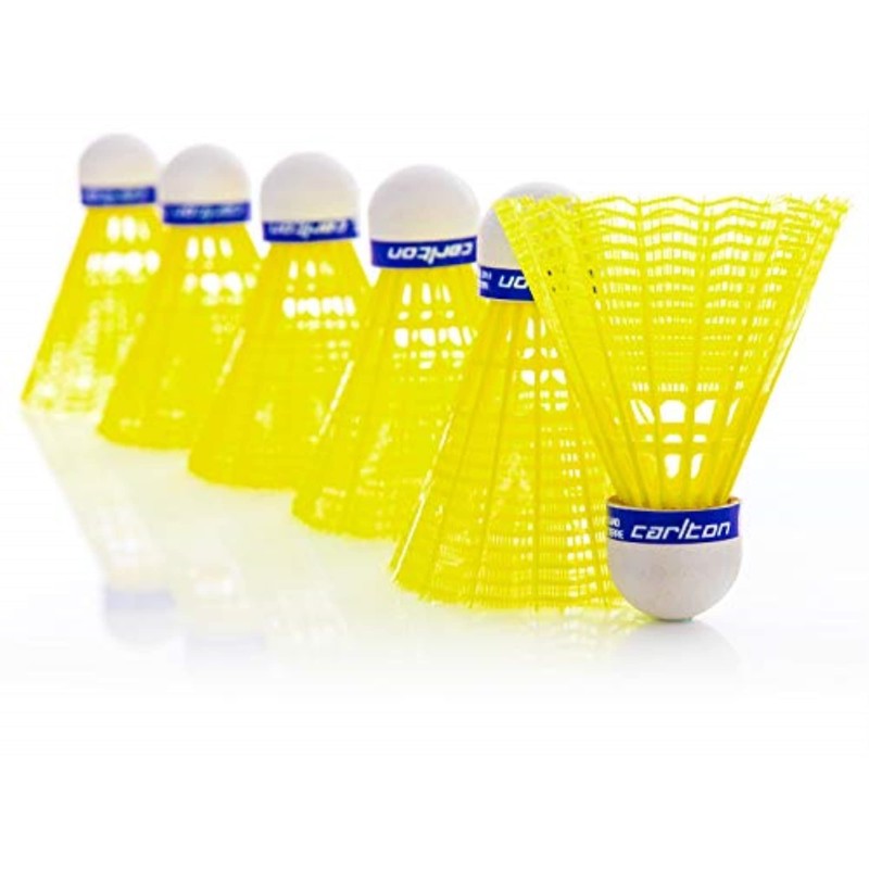 Carlton F2 Shuttlecocks Pack of 6 Yellow