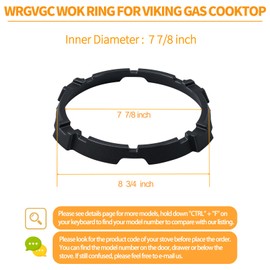 Atgestore WRGVGC Wok Ring Replacement Parts for Viking Gas Stove Parts VGC5366BSS Range Cast Iron Wok Grate Viking Pro Series 5 Wok Support Ring 30IN/36IN VGC Gas Cooktops Stove Wok Stand Holder Rack