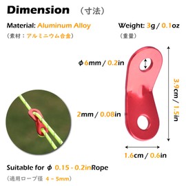 Triwonder Aluminium Alloy, Guyline Tent Rope Tensioner, Tent Accessories, Cord Adjuster, Tent Tensioner, Rope Adjuster, Rope Tensioner for Tent, Hiking, Camping., blue