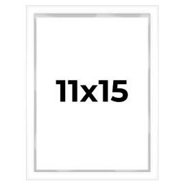 11x15 Shadow Box White Contemporary Frame - Interior Size 11x15 by 1 Inches Deep - White Frame is Made to Display Items Up to 1 Inches Deep! Includes Shatter Resistant Acrylic, Backing, Hardware