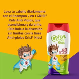 Shampoo 2 En 1 Grisi Kids Antipiojos 300 Ml.                                                                                                          