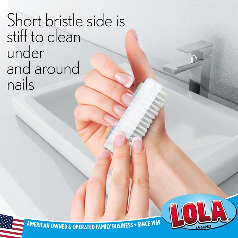 LOLA Classic Hand & Nail Brush, 2 Sided - 3