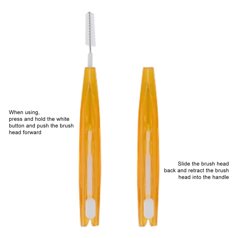 60Pcs Interdental Brush Practical Slim Braces Cleaner with PP Handle