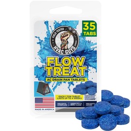 HVAC Guys AC Drain Pan Tablets 35PK | Flow Treat Tablets Prevents Odors, Keeps HVAC Drain Pan Clean, Prevents Overflow | One Tablet Lasts up to 4 Weeks