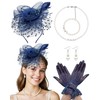 Fascinator Hat for Women Tea Party Hats Mesh Veil Headband