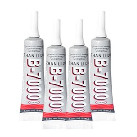 B-7000 Glue Clear for Rhinestone Crafts,Adhesive Glues for DIY Craft Makeup Jewelry Making Clothes Shoes Fabric Cell Phones Screen Repair Metal Stone Nail Art Glass handicrafts (15 ML*4/0.5 oz)