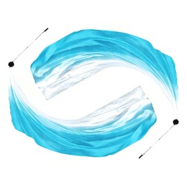 Anlising 1 Pair Balls for Belly Dance, Poi Streamer Throwing Ball, Scarf Throwing Ball, Belly Dance Poi Streamers Silk Veil, Poi Streamer Throwing Ball for Belly Dance Performance, for Parties,