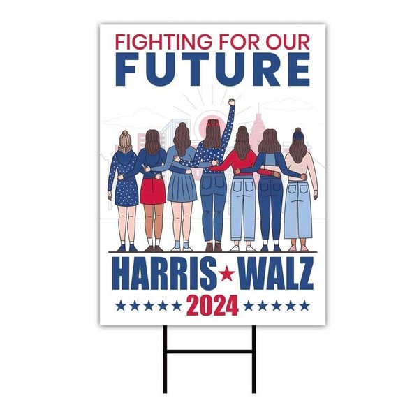 Harris Walz 2024 Obviously Yard Sign - Coroplast Harris For