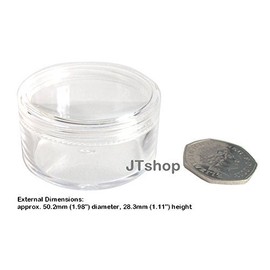 30mL Thick Wall Empty Small Plastic Clear JAR for Cosmetic/Craft/Travel (Pack of 100)
