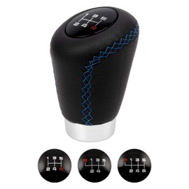 BC CORONA OEM 2 - SHORT GEAR KNOB WITH TRIGGER 27MM GEAR LEVER LEATHER BLACK & BLUE