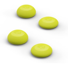 Skull & Co. Convex Thumb Grip Caps Joystick Cap Analog Stick Cap Thumbstick Grip Cover for Steam Deck/Steam Deck OLED and ROG Ally/ROG Ally X - Neon Yellow, 2 Pairs (4pcs)