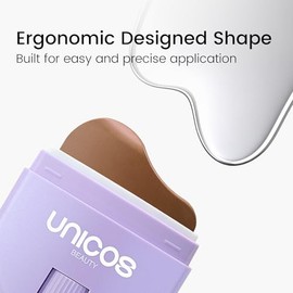 UNICOS Barra de contorno en crema, maquillaje ergonómico para esculpir con fórmula de crema a polvo, resistente al agua las 24 horas y al sudor, bronc