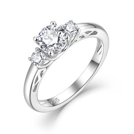 Starchenie Women Ring, 925 Sterling Silver Engagement Ring Promise Ring for Lovers