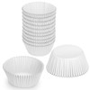 Gifbera White Metallic Foil Cupcake Liners Standard Size Baking Cups,