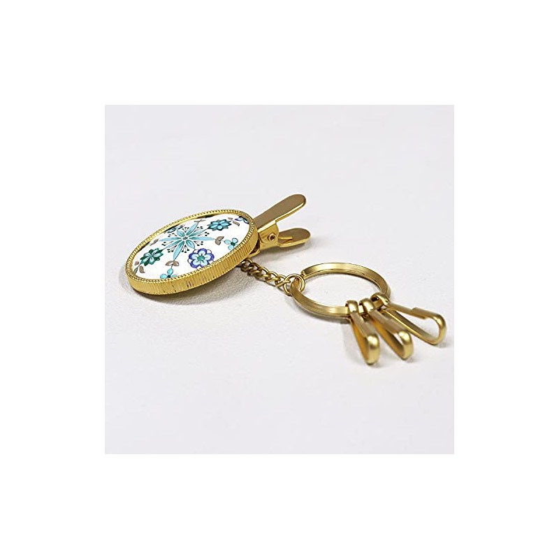 [Asakusa Bunko] Yuzen Dyed Key Clip Hanabishi Hanabishi Pattern Key