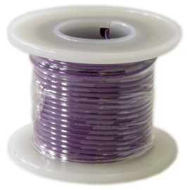 Electronix Express 25 Feet Purple 22 Gauge Stranded Hook-Up Wire, Tinned Copper, PVC Insulation