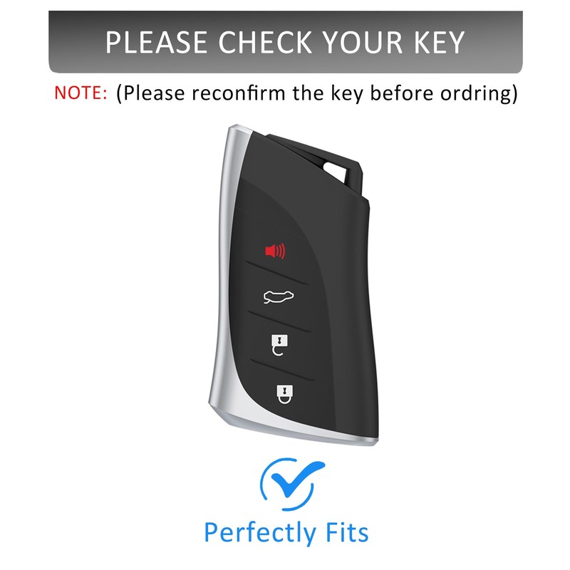 Riasot Leather Key Fob Cover with Keychain for Lexus ES
