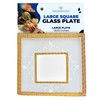 GAC Elegant Square Tempered Glass Serving Tray & Platter –