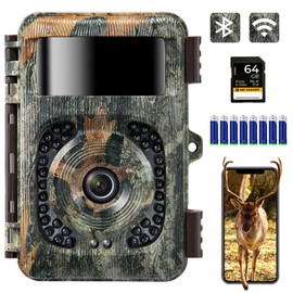 K&F Concept 4K 48MP WiFi Trail Cameras, Game Camera with Night Vision Motion Activated, Waterproof Hunting Camera with 940nm No Glow Infrared LED, 0.2s Trigger Time for Wildlife Monitoring Deer Cam