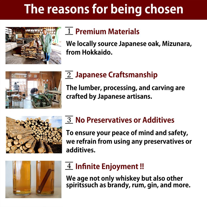 Mizunara Stick - Includes 1 Stick Japanese Oak Infusion Aging