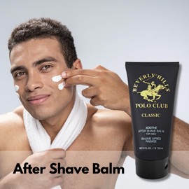 Beverly Hills Polo Club Classic Soothing After Shave for Men | Authentic Musk & Woody Scent | Calms & Refreshes Skin, Long-Lasting | 5oz Travel Size