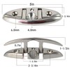 VEITHI 316 Stainless Steel Boat Folding Cleats 5 inch, Flip