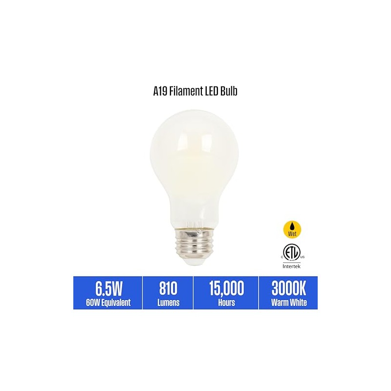 Westinghouse Lighting 5326000 6.5 Watt (60 Watt Equivalent) A19 Dimmable