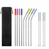 Universo en Linea Kit 8 Popotes Metálicos 4cepillos 1 Bolsa
