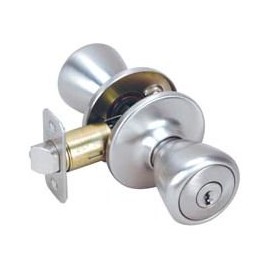 Designers Impressions Salem Design Satin Nickel Entry Door Knob (We Key Lock Orders Alike for Free)