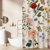 AnyDesign Wildflower Shower Curtain 72 x 72 Inch Retro Flowers