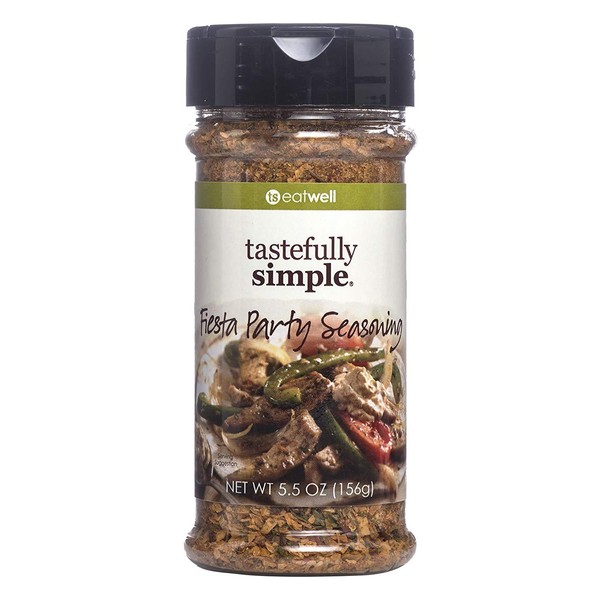 Tastefully Simple Fiesta Party Mexican Seasoning, No MSG, Great For Tacos, Fajitas and Dips - 5.5 oz