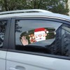 Dreothy Christmas Decor Santa Claus Waving Peep Cracked Window Stickers