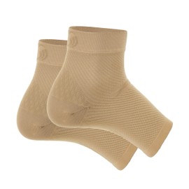 OrthoSleeve FS6 Compression Foot Sleeve (One Pair) for Plantar Fasciitis, Heel Pain, Achilles Tendonitis and Swelling