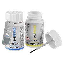 Autolack Lackstift Set für Ford 1JJAWHA Jet Grey Basislack Klarlack je 50ml
