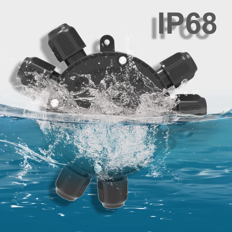 Junction Box Electrical Connector, Junction Box Covers Waterproof Cable Connector,