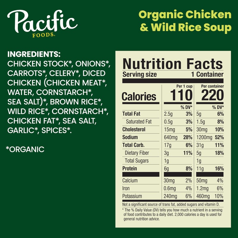 Pacific Foods Organic Chicken and Wild Rice Soup, 16.3 oz