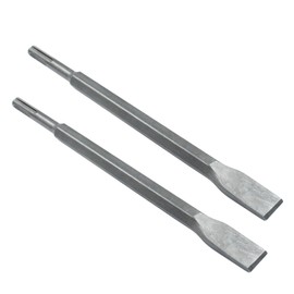 LDEXIN 2Pcs Flat Chisel Set with SDS-Plus Shank, Masonry Concrete Drill Bit Set, 10 Inch Long, 0.8 Inch Wide