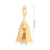 Operitacx Manual Restaurant Bell Ergonomic Metal Hand Bell with Sound