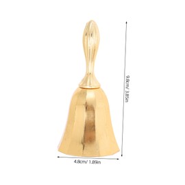 Operitacx Manual Restaurant Bell Ergonomic Metal Hand Bell with Sound for Restaurants Bars Schools Extra Loud Multi Purpose for Pet Training Signal Use