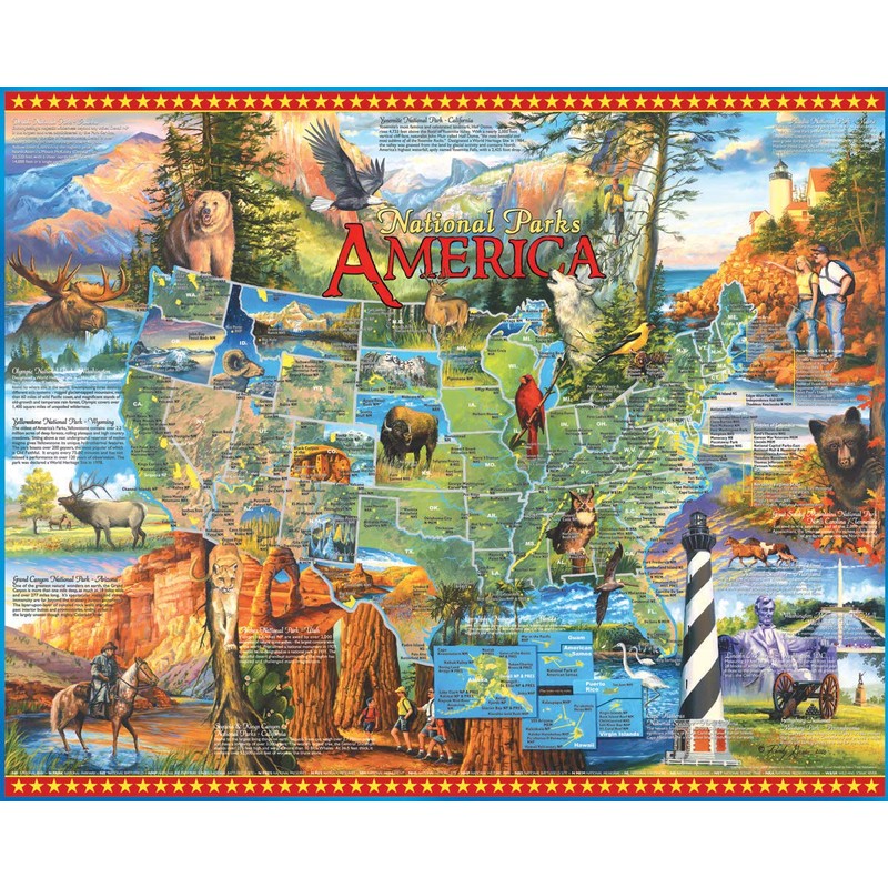White Mountain Puzzles National Parks - 1000 Piece Jigsaw Puzzle