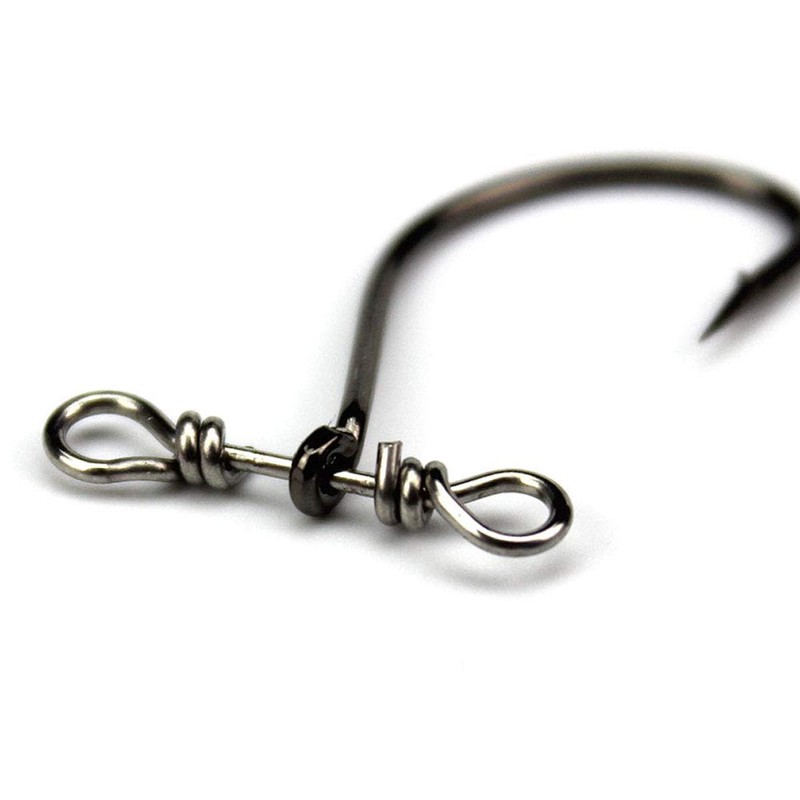 Unclesport 50 Pieces SpinShot Drop Shot Hook Swivel Fishing Hooks