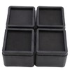 4PCS Durable Stackable Bed Risers Black Square MoisturE proof Insect