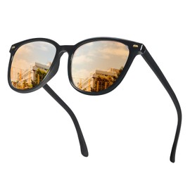 SIPHEW Mirrored Polarized Sunglasses for Women - Designer Oversized Square Beach Eyewear w UV400 Protection