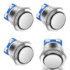 HOTUT 4 Pieces 16 mm Momentary Push Button Switch, Waterproof