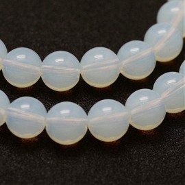 1 Strand Moonstone Gemstone Strand Beads 4 mm Ball Synthetic Gemstone