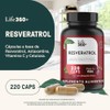 LIFE 360 Resveratrol 220 Cpsulas Antioxidante de 1024 mg por