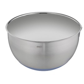 Emsa Prep&Bake Stainless Steel Mixing Bowl 22 cm Non-Slip Base Scratch-Resistant Pouring Rim Stackable Blue K3272234